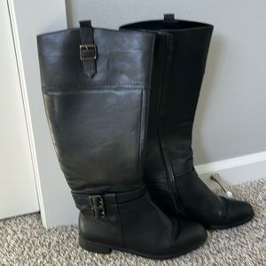 Black riding style boots